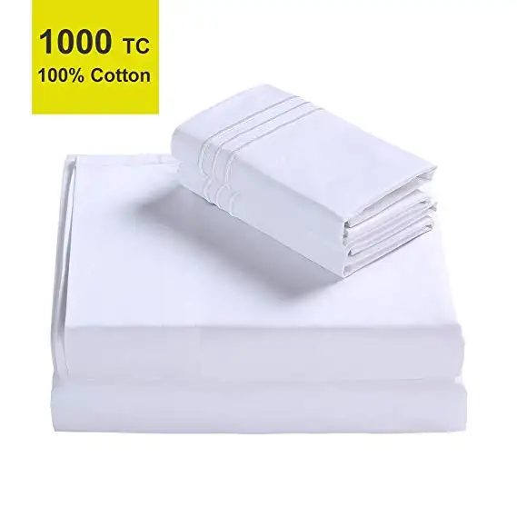 100% Egyptian cotton bedding sheet set for hotel use