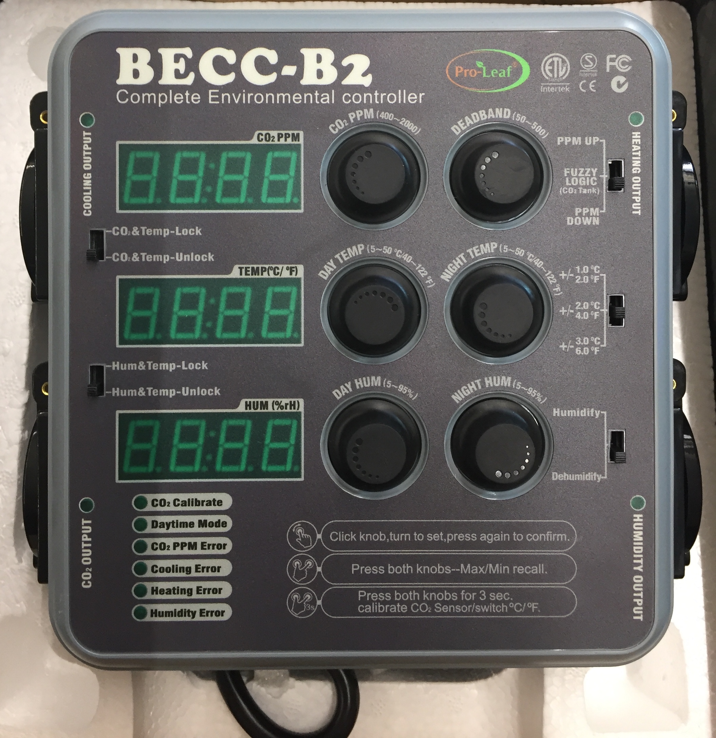 Лучшее качество растут палатки влажности Co2 температуры ProLeaf Многофункциональный Мастер окружающей среды контроллер