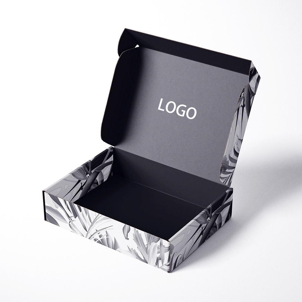 Source Factory Custom Printed Rigid Cardboard Deluxe 120g Corrugated Boxes Mailing Shipping Boxes Drawer Packaging Paper Boxes