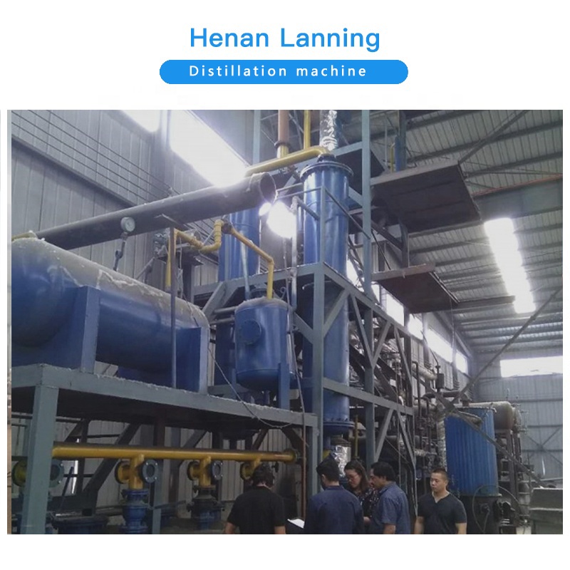 Waste tyre pyrolysis oil distillation plant to diesel