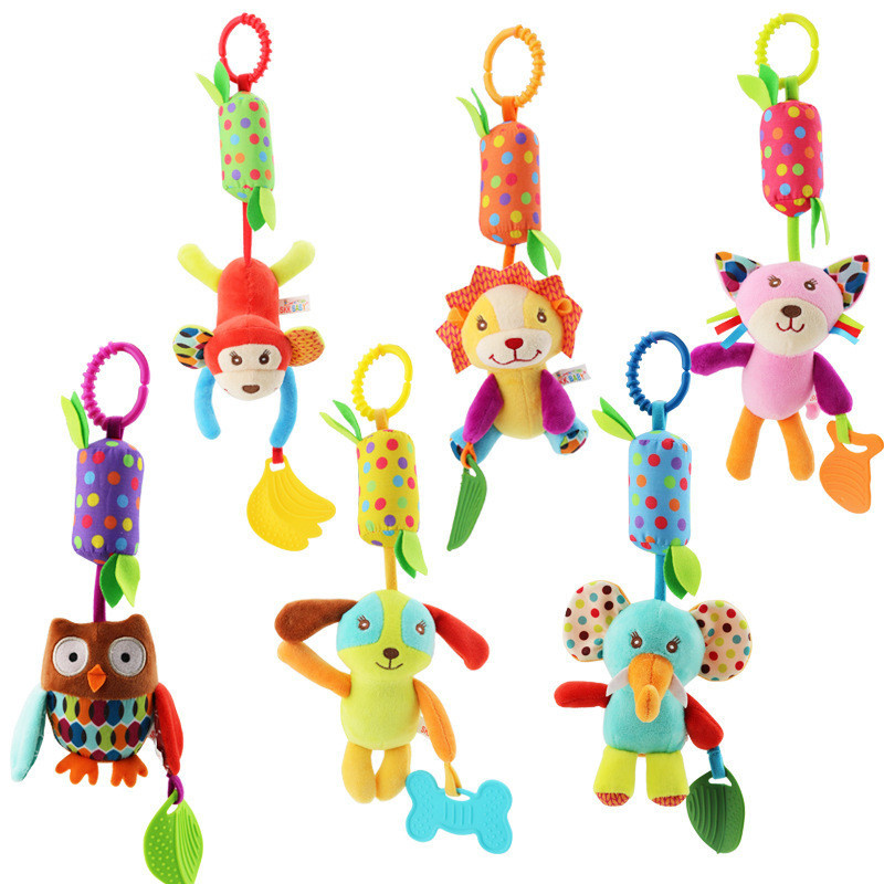 Baby Toys for 0 3 6 9 to 12 Months Soft Hanging Crinkle Squeaky Sensory Learning Toy Baby Rattle Hanging Toys