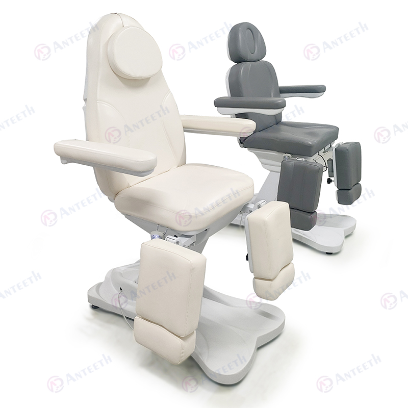 New Design Customized Small Base Pedicure Chair Hospital Furniture 5 Motors Split Leg Electric Podiatry Chair