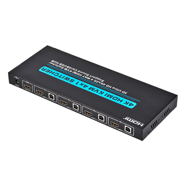4 в 1 выход 4-Port HDMI USB KVM переключатель 4K совместное использование монитора мыши клавиатуры
