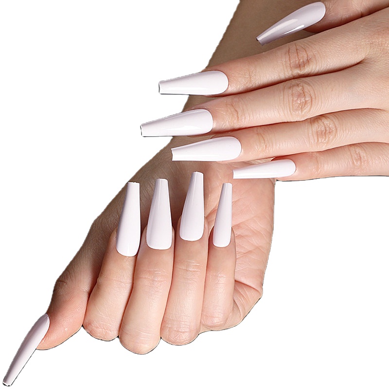 Full Cover Xxl Coffin Press On C Curve Tapered Square Manufacturer Coffin Bulk Box French Poly Gel Salon False Nails Tip Square