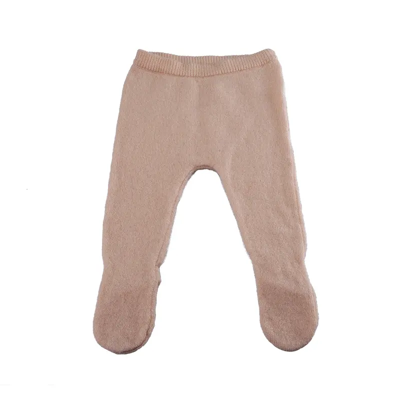 Kids Sweater 100% Cashmere Newborn Kids Clothing Set Baby Pink Trouser With Sock