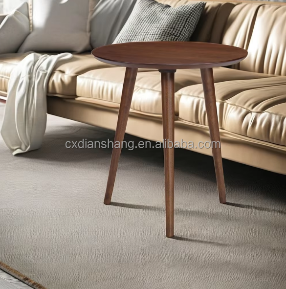 Modern Solid Wood Round Table For Balcony Small Family Chinese Tea Table And Chair Combination For Home Furniture