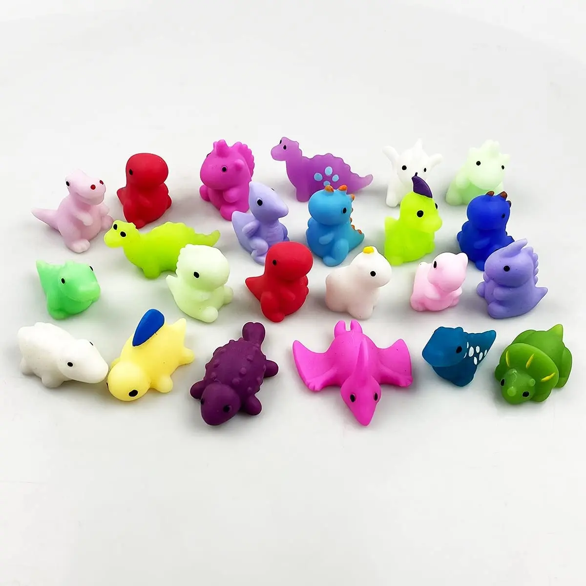 High Quality Anti-stress TPR Cute Squeeze Soft Colorful Fruit Kawaii Squeeze Mochi Dinosaur Toy