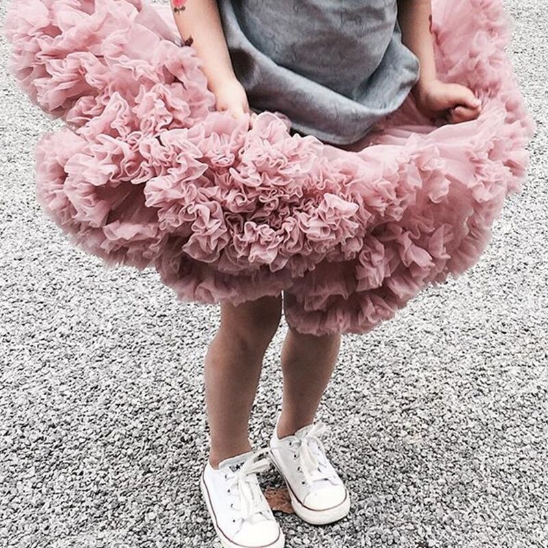 Autumn and Winter Baby Girls Lace Clothing Explosion Models Kids Mesh Princess Skirts Tutu