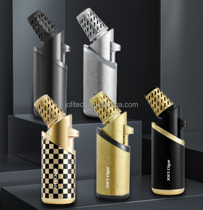 Wholesale 3 in 1 Cigar Accessories Luxury Torch Cigarette Cigar Lighters With Cigar Punch