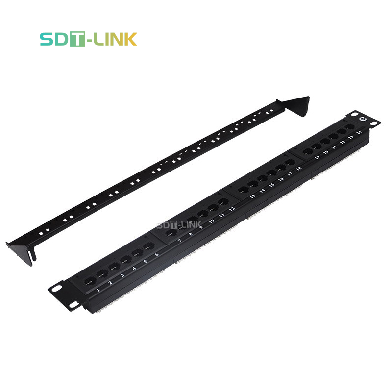 Высококачественная патч-панель RJ45 Cat5e 110 тип 24 порт 1U