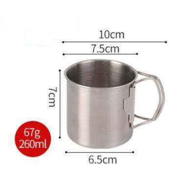 304 Stainless Steel Camp Port Cup, Outdoor mouth cup, cup portable foldable beer drink cup