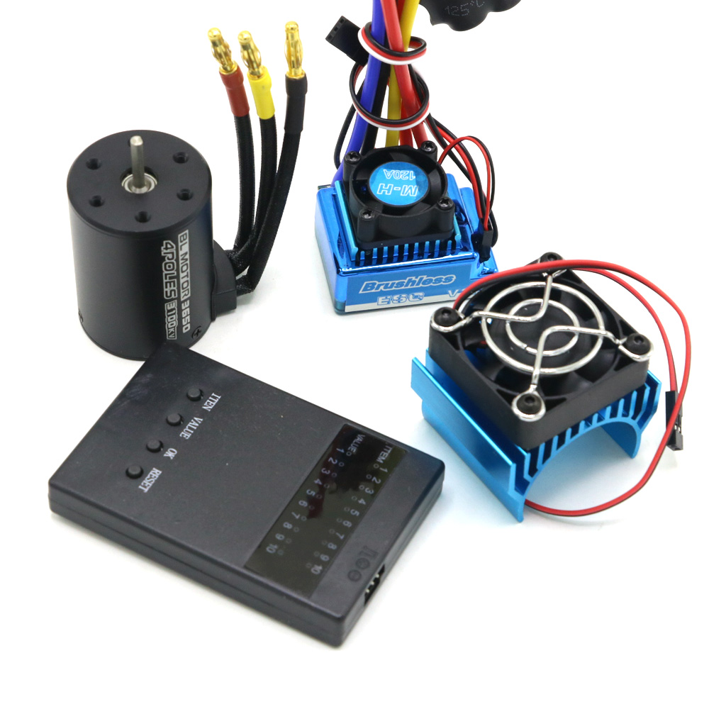 Двигатель RC 3650 3100KV / 3900KV / 4300KV / 5200KV бесщеточный двигатель & 45A 60A 80A 120A ESC + карта программного обеспечения + комбинированный теплоотвод