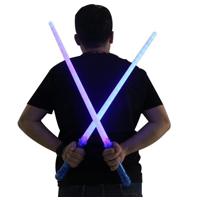 LED Sword with Clear Handle 28 inch/9 Led RGB led wand