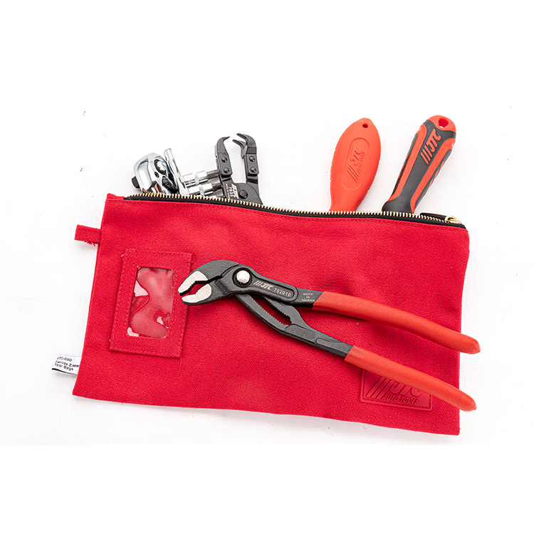 Custom Heavy Duty Garden Waist Large Canvas Zipper Pouch Electrician Tool Kit Case Bag Work For Sale