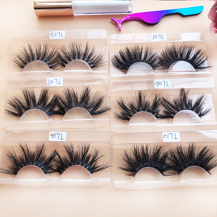 Lashes3d оптовый поставщик объемные ресницы 3d 25 мм норковые ресницы с упаковочной коробкой