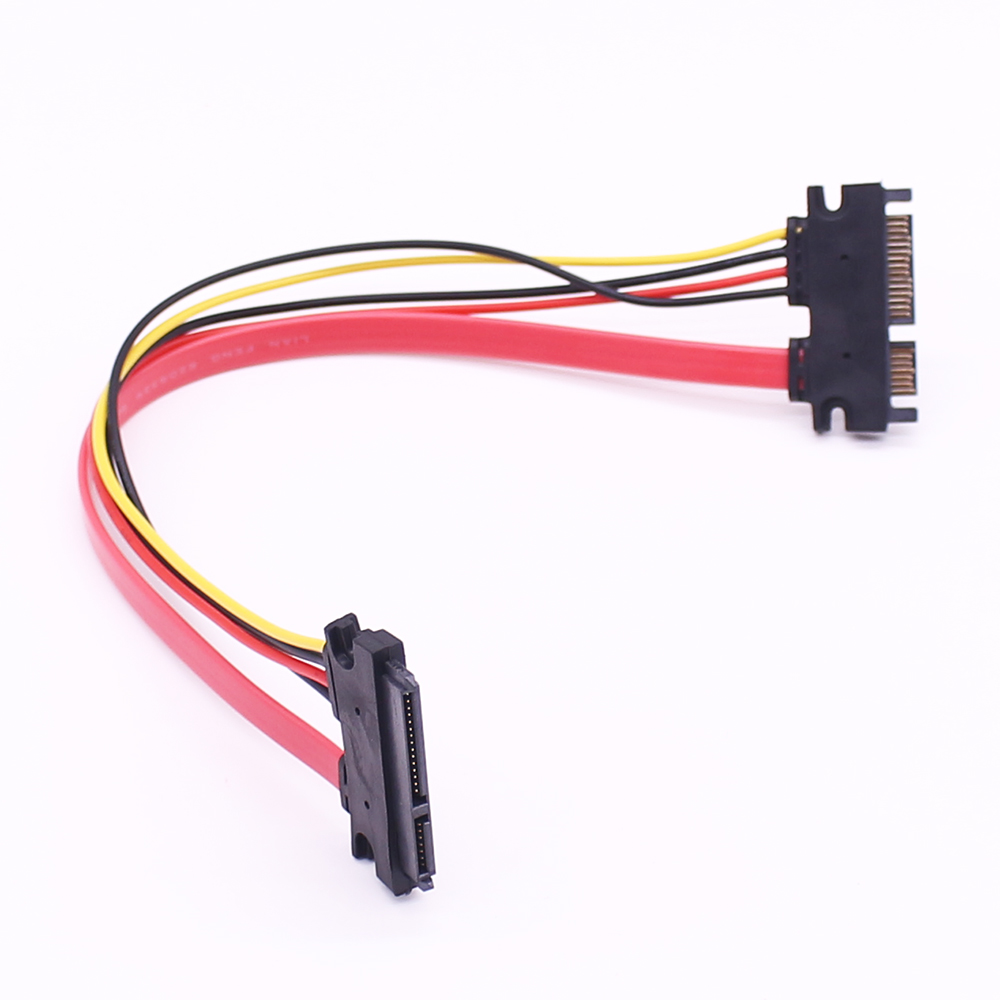 Цены по прейскуранту завода-изготовителя 22Pin SATA кабель для мужчин и женщин 7 + 15 Pin Serial ATA SATA данных Power комбинированный кабель-удлинитель Разъем Преобразователь