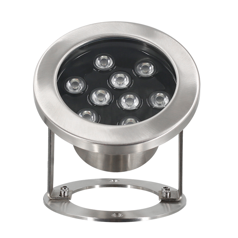 Цветной светодиодный подводный прожектор RGB dmx 9 Вт