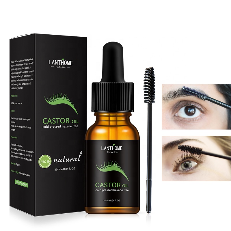 OEM Natural Jamaican Black Castor Oil Extract Essence Eyelash Growth Mascara with Castor Oil