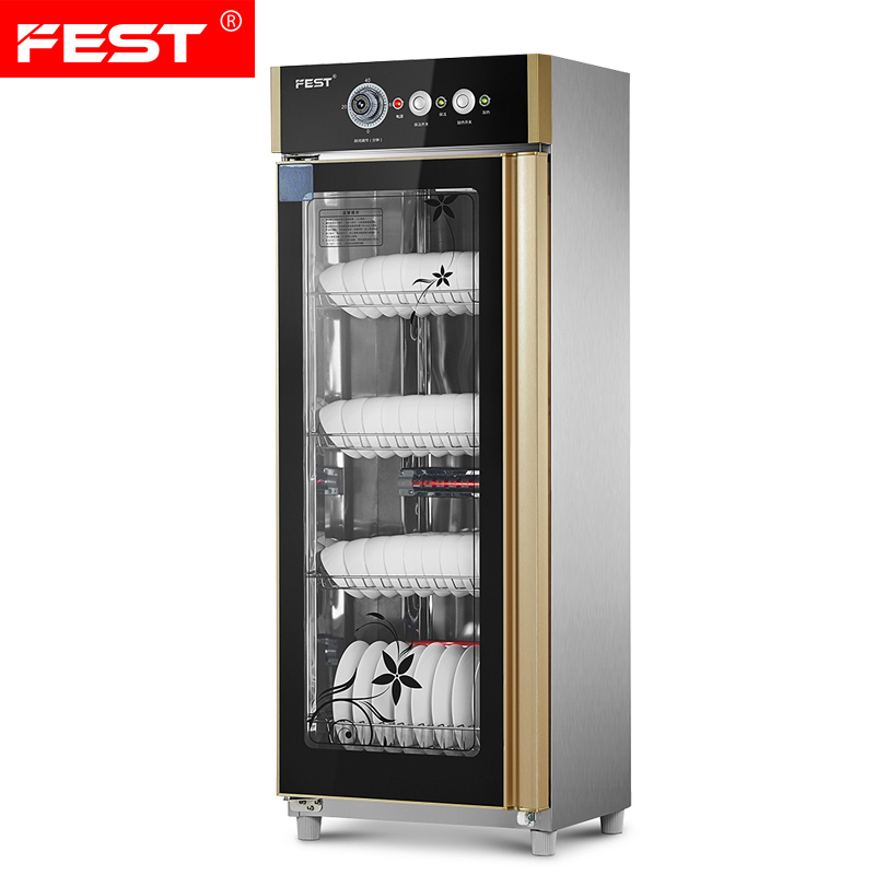 Однодверная Бытовая Посуда FEST, стерилизация 220 В, из нержавеющей стали, сушилка для посуды, дезинфекция шкафа