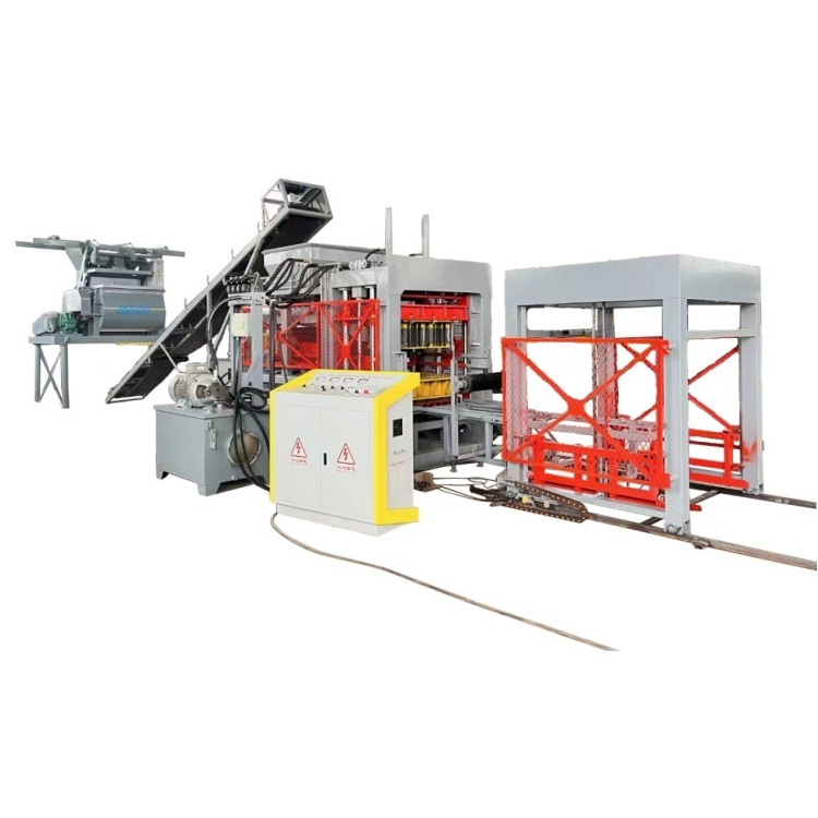 QT8-15 Auto Concrete Brick Machine Durable Stable PLC Control System for Color Paver Block Interlocking Hollow Blocks in Bolivia