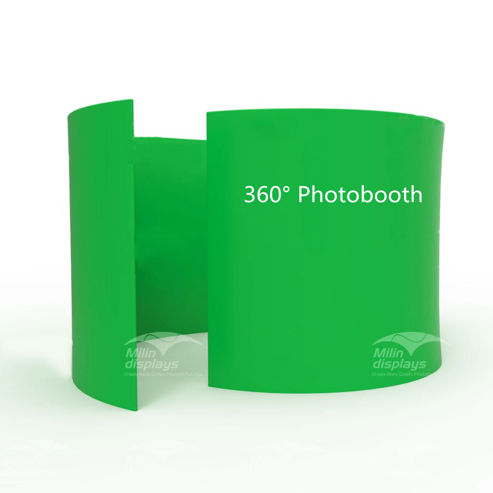 13x8 футов 360 Вращающаяся фотобудка спиральный корпус зеленый фон