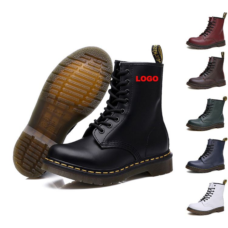2021 Fashion Large Size Outdoor Couple Shoes Custom Leather Men's Ankle Boots Casual Motorcycle Designer Boots