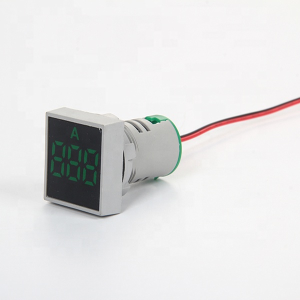 NIN 22mm AC 0-100A square panel ammeter led digital display high efficiency accurate ampere meter with indicator light