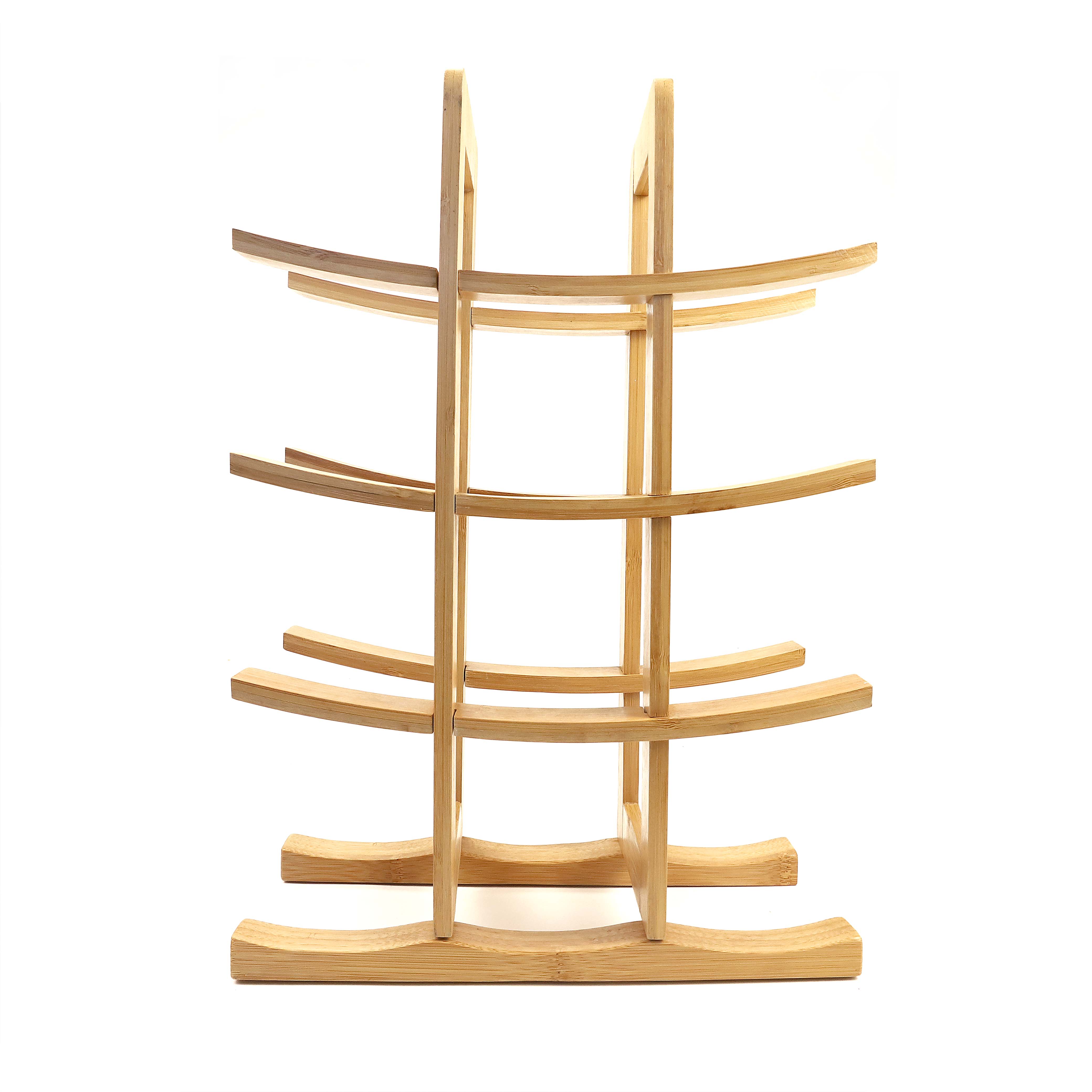 Eco Friendly Bamboo Wooden Natural countertop Display red Wine storage Rack stand holder for living room kitchen