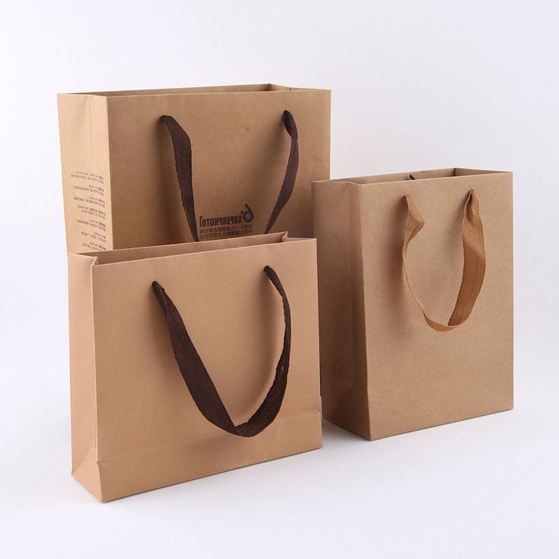 Luxury blue small jewelry paper gift bags with cotton handle