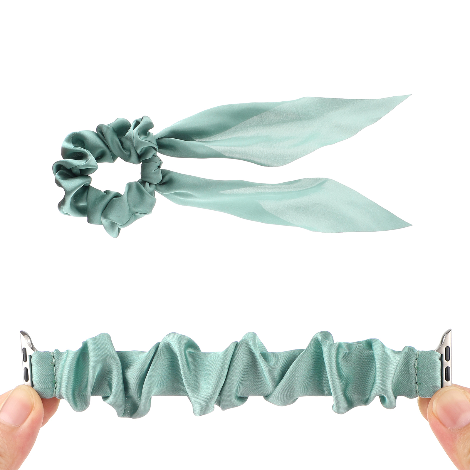 Amazon Elastic Scrunchie Band Women Bracelet Wristband Strap for Apple Smart Watch 3 4 5/6/SE Hair Ring Watch Band