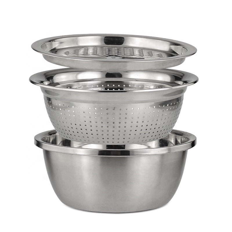Wholesale Multi Size Kitchen Collapsible Drainer Colander Basket Stainless Steel Colander with Base
