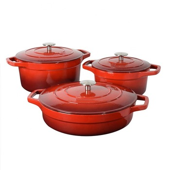 Cast Iron Enamel Pot Set Cooking Pots