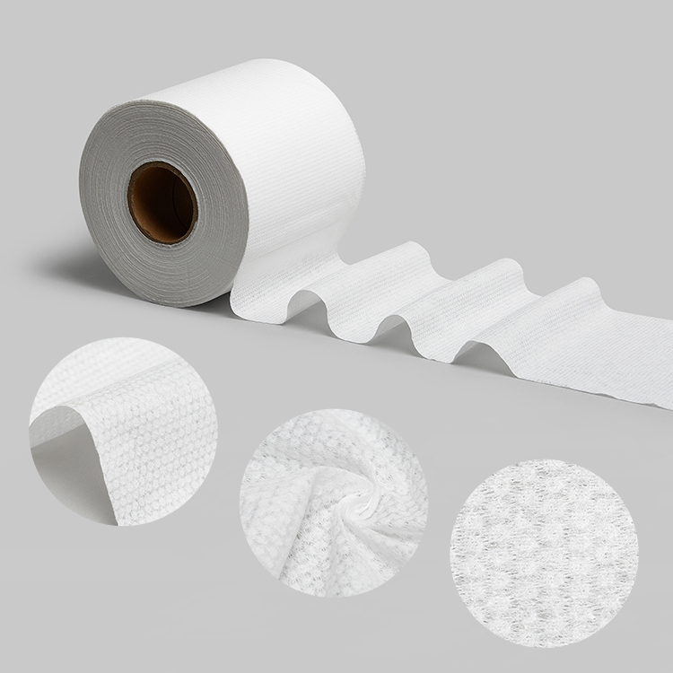 Viscose And Polyester spunlace nonwoven fabric For Wet Tissue Raw Material Biodegrad Bamboo Viscose Non-woven Manufacturer