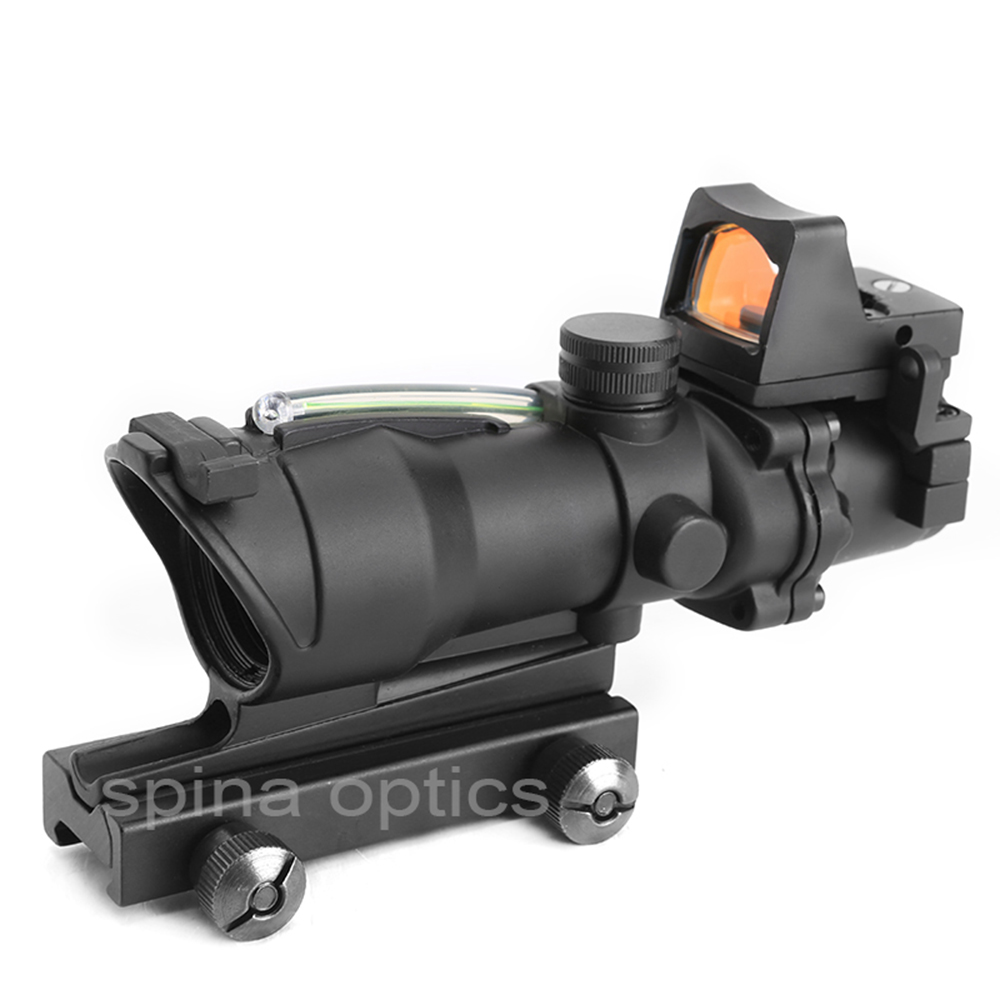 Охотничий Прицел ACOG 4X32, прицел из натурального волокна с зеленой подсветкой, прицел для винтовки с красной точкой RMR, прицел для винтовки калибром 223, 308