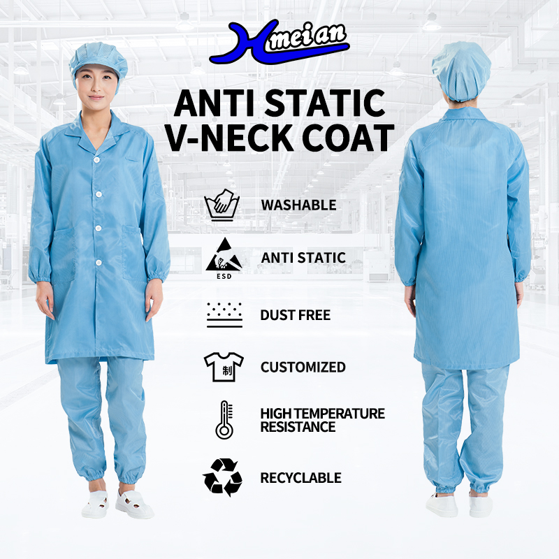 Food Industry Various Color Anti-static Esd clothing Clothes Cleanroom Lab Coat Antistatic Smock Gown