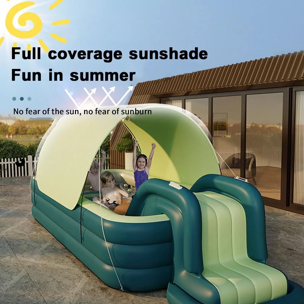 Outdoor PVC portable inflatable swimming pool automatic wireless inflatable swimming pool for kid
