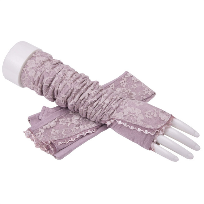 TAPA-8D017 Comfortable breathable summer lace sunscreen gloves for girls