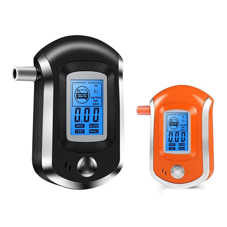 Factory Selling AT6000 New Alcoholtester Breathalyzer Digital Breath Wine Alcohol Tester with LCD Display 6 Mouthpieces
