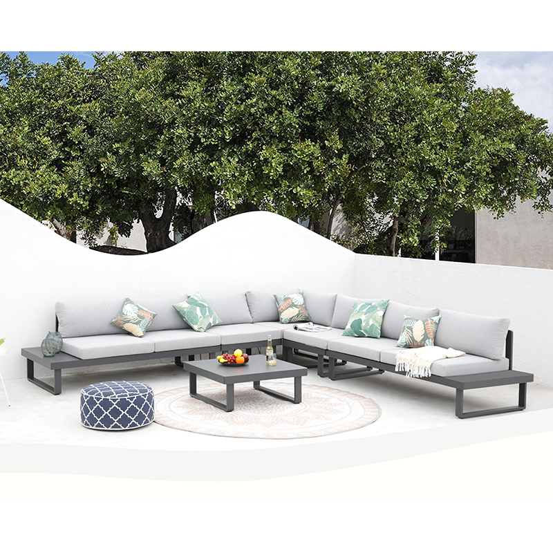 100% quality testing! Luxury outdoor furniture aluminum alloy profile waterproof garden sofa set