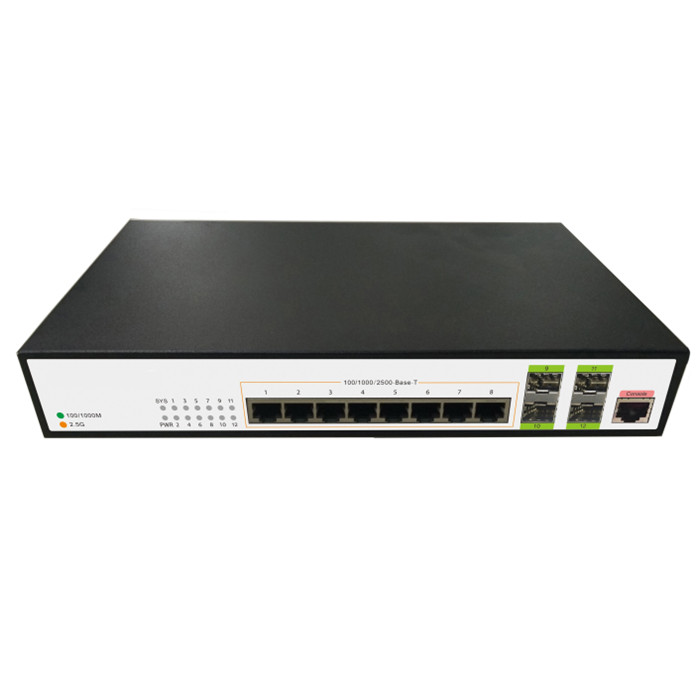 PDnet 8*2,5G + 4*10G SFP + 12 портов 10G коммутатор 100G L3 Ethernet сетевой волоконно-оптический агрегационный коммутатор