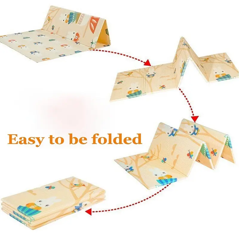 Eco Friendly Playing Crawling Pad Baby Carpet XPE Folding Mat
