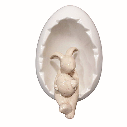Cute new latest hot sale White rabbit ceramic flower pot for succulent plants