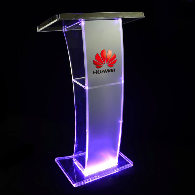 VONVIK светящийся светодиодный свет прозрачный акриловый Подиум коммерческий Perspex Lectern с логотипом