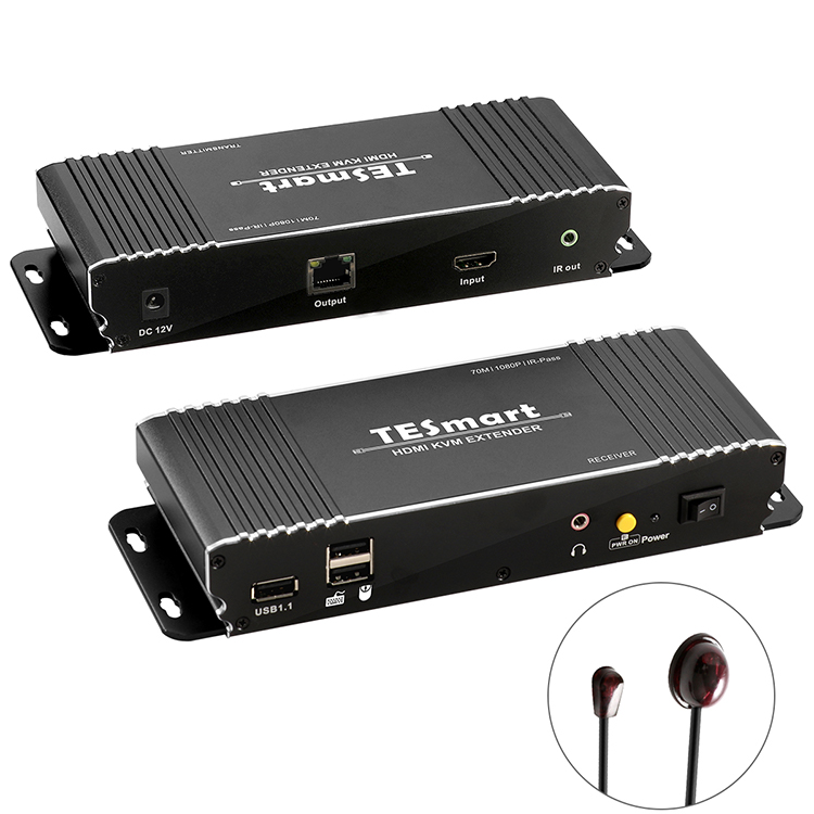 Оптовая цена, удлинитель kvm usb для домашних игр, 100 м, hdmi kvm extender