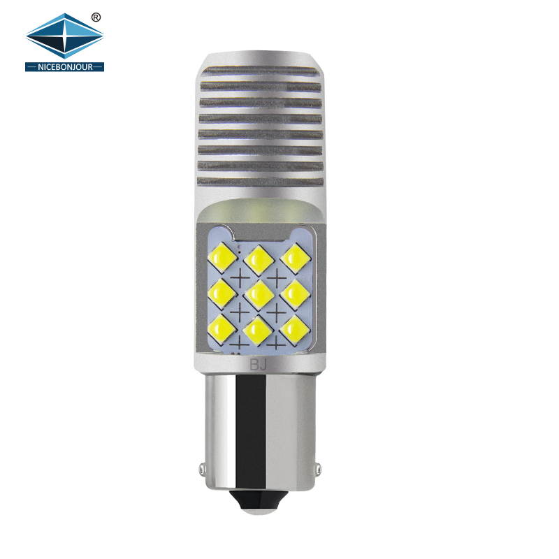 Универсальные мотоциклетные Автомобильные фары 3030 18SMD 7440 1157, звуковой свет, задний свет с 1156 лм