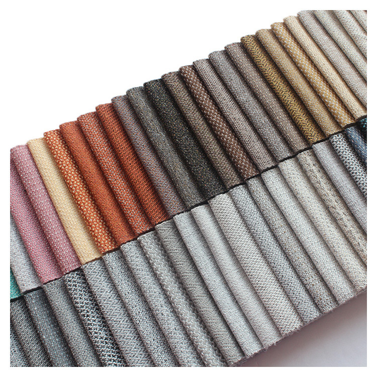 Home Textile sofa fabric manufacturer polyester linen look sofa fabric waterproof linen upholstery fabric for sofa furniture