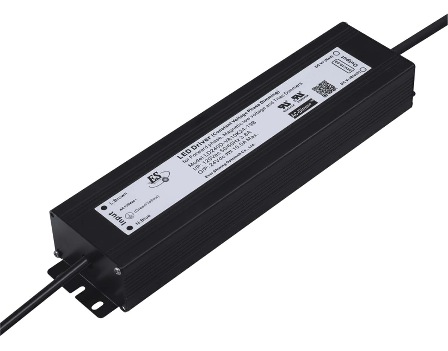 Светодиодный драйвер ES 120VAC 24VDC 240W Triac Dimmable LED_Driver 240W 24V водонепроницаемый светодиодный драйвер IP67