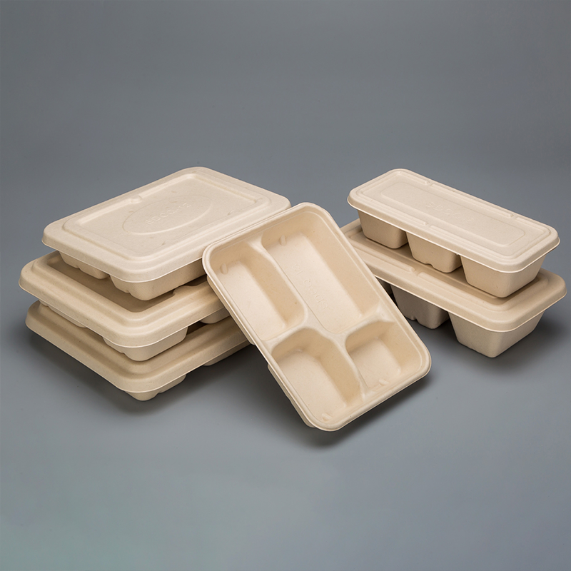 Biodegradable meal box, disposable rice bowl, environmentally friendly takeaway packaging box, light food salad bento box