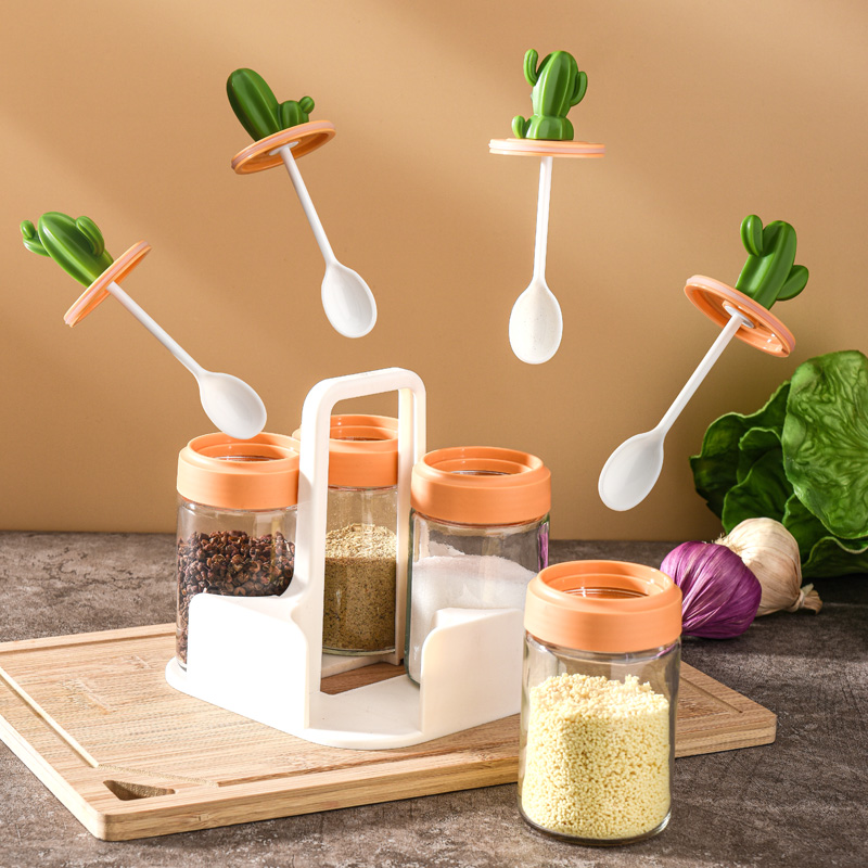 High Quality Kitchen Season Tank Seasoning Bottle Combination Set Four Packs Kitchen Spice Bottle
