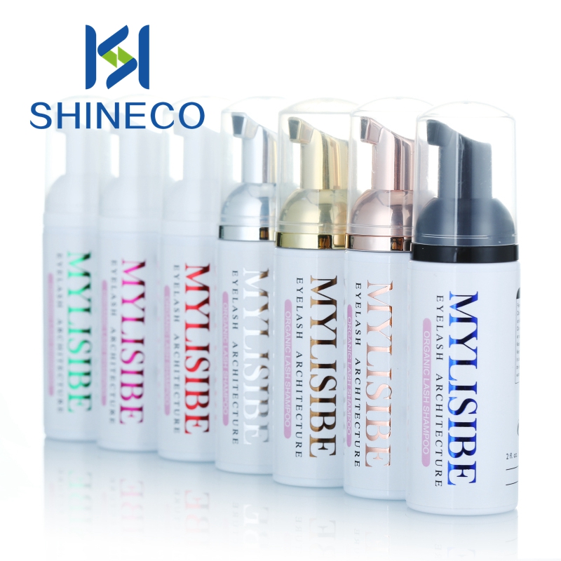 SHINECO Factory Clear Bottle-clear Cover Lash Cleaner Eyelash Shampoo Custom Logo With Private Label OEM